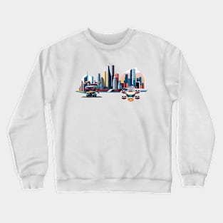 Levitating car traffic jam Crewneck Sweatshirt